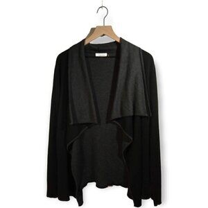 𝅺calvin Klein Two Toned Open Front Long Sleeve Cardigan Size S